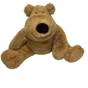 Commonwealth 2006 Brown Textured Fur Bear Plush Stuffed Animal HTF 18”